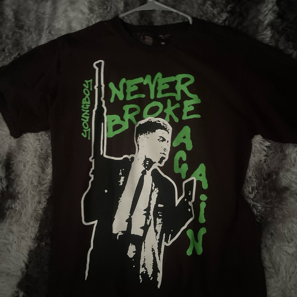 VLONE Black Tee with Green Graphic